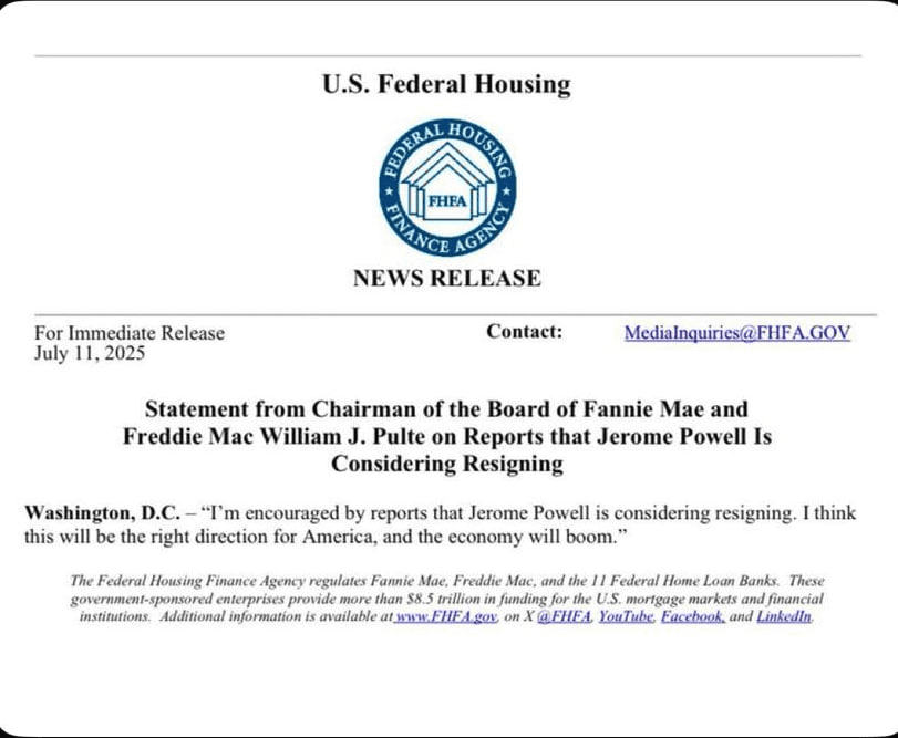 اطلاعیه فدرال رزرو جروم پاول