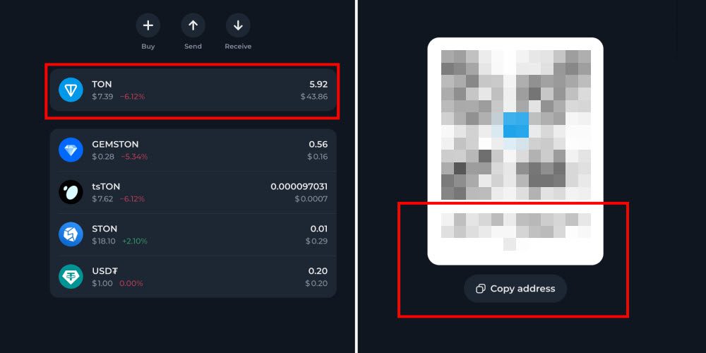 واریز ارز دیجیتال به تون کیپر