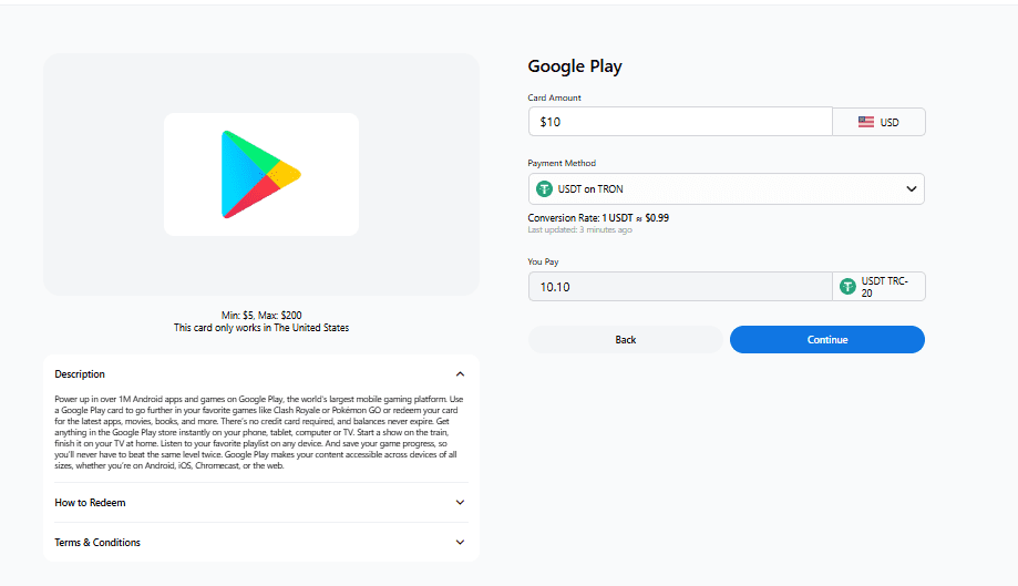 آموزش خرید گیفت کارت با ارز دیجیتال از سایت PayWithMoon