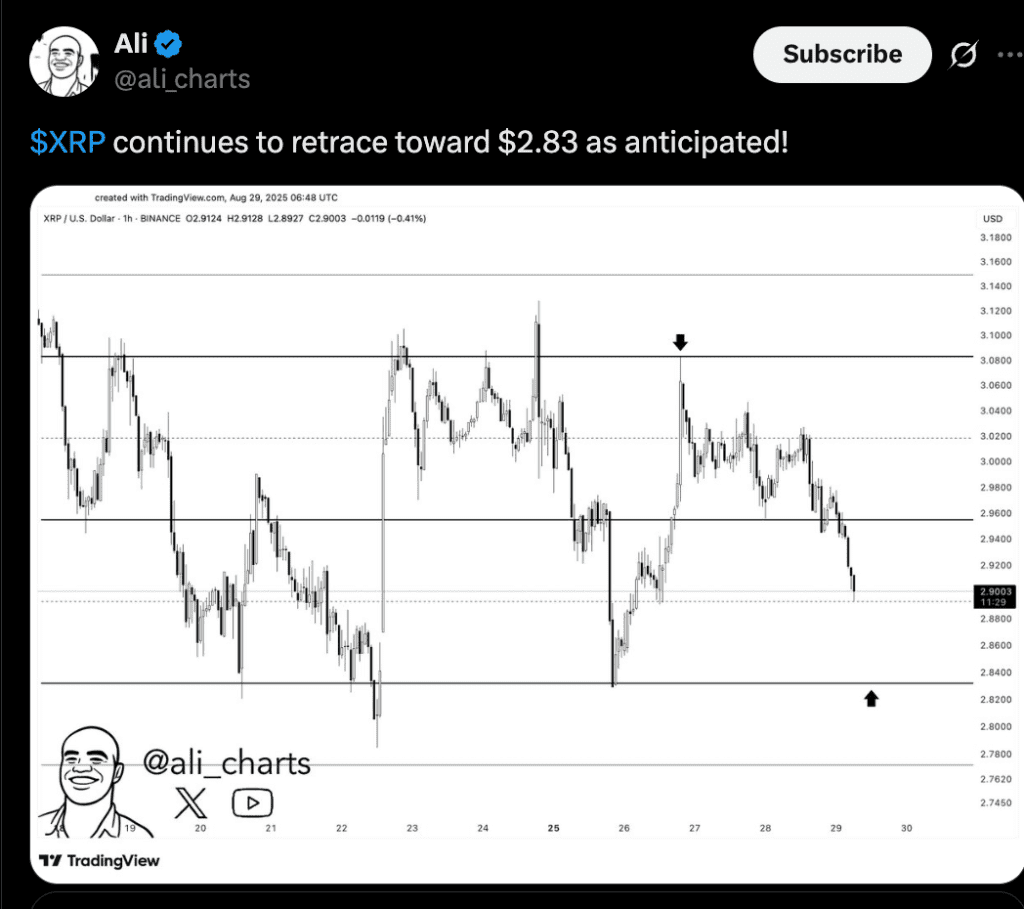 تحلیل نمودار قیمت ریپل توسط علی مارتینز، تحلیلگر مطرح بازار