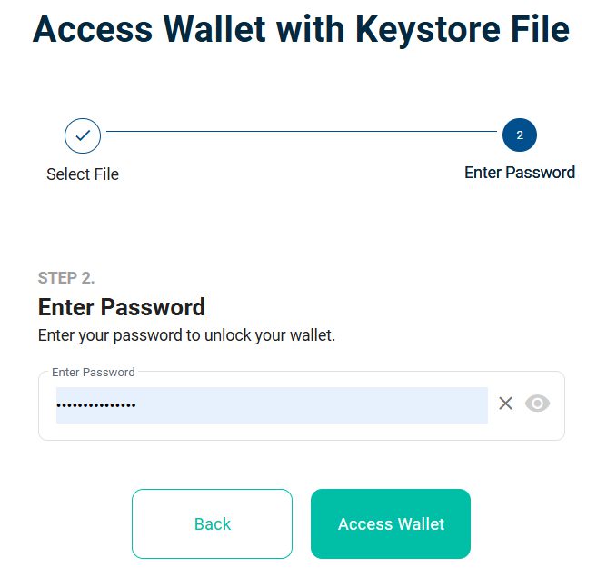 کلیک روی گزینه Access Wallet