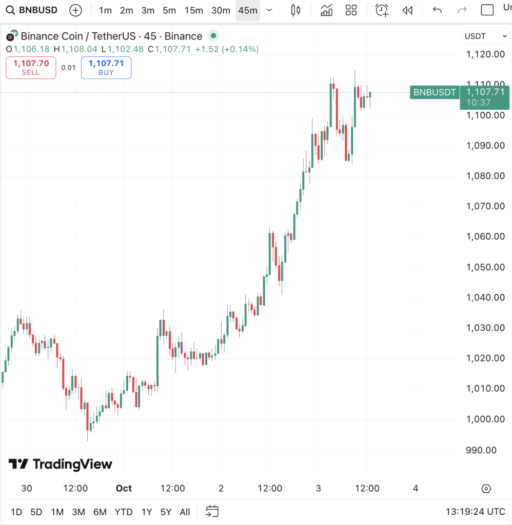 قیمت BNB
