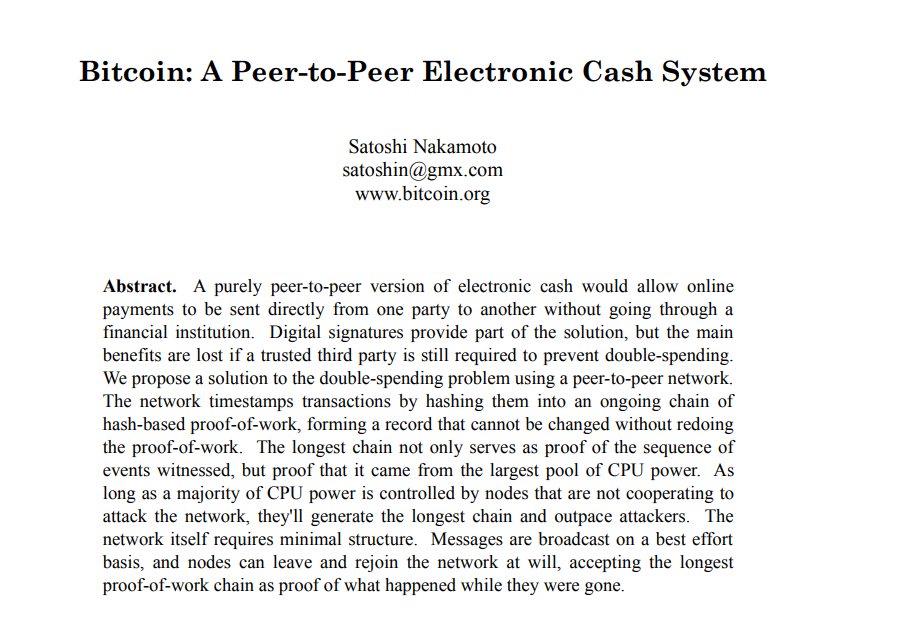 وایت پیپر بیت کوین