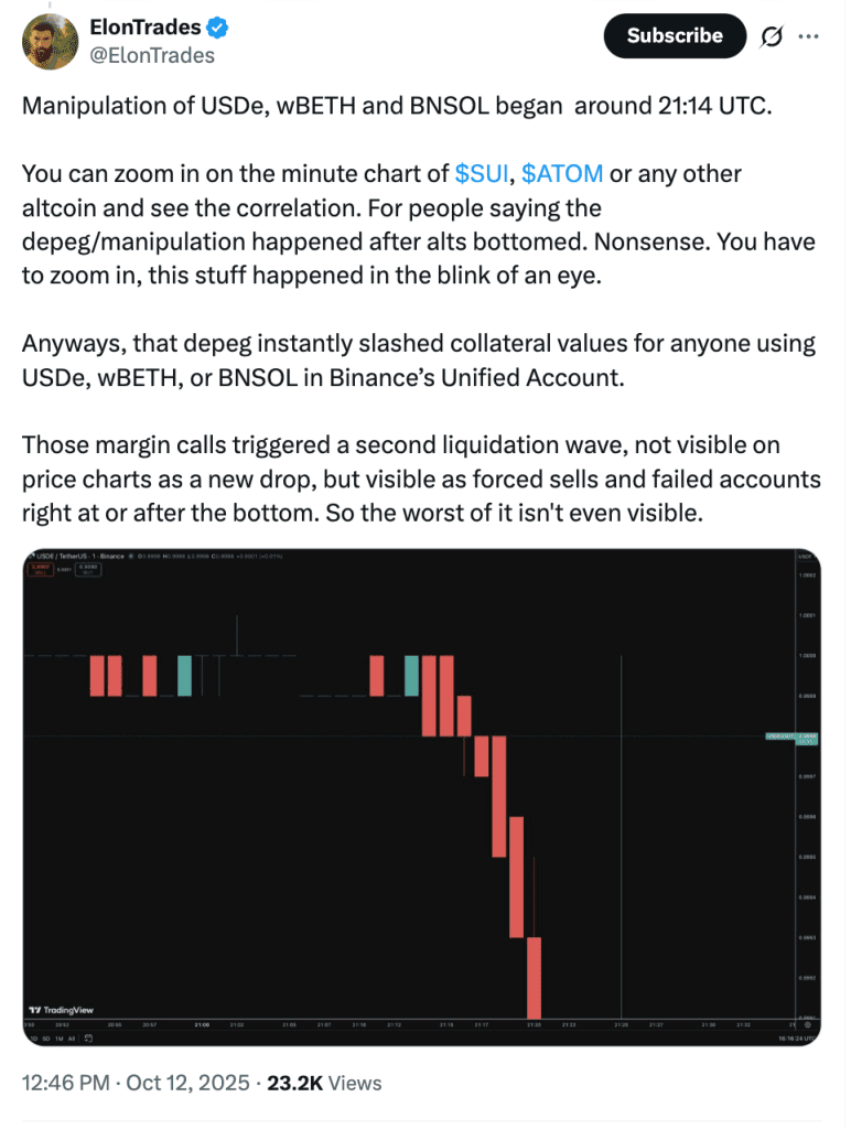 دیدگاه ElonTrades در رابطه نظریه حمله به بایننس و دستکاری بازار