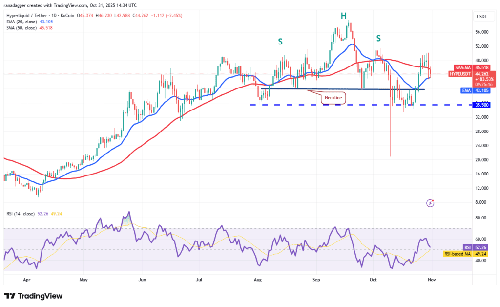 نمودار یک روزه قیمت هایپرلیکویید