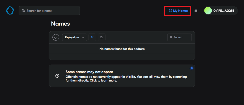 مدیریت دامنه ENS