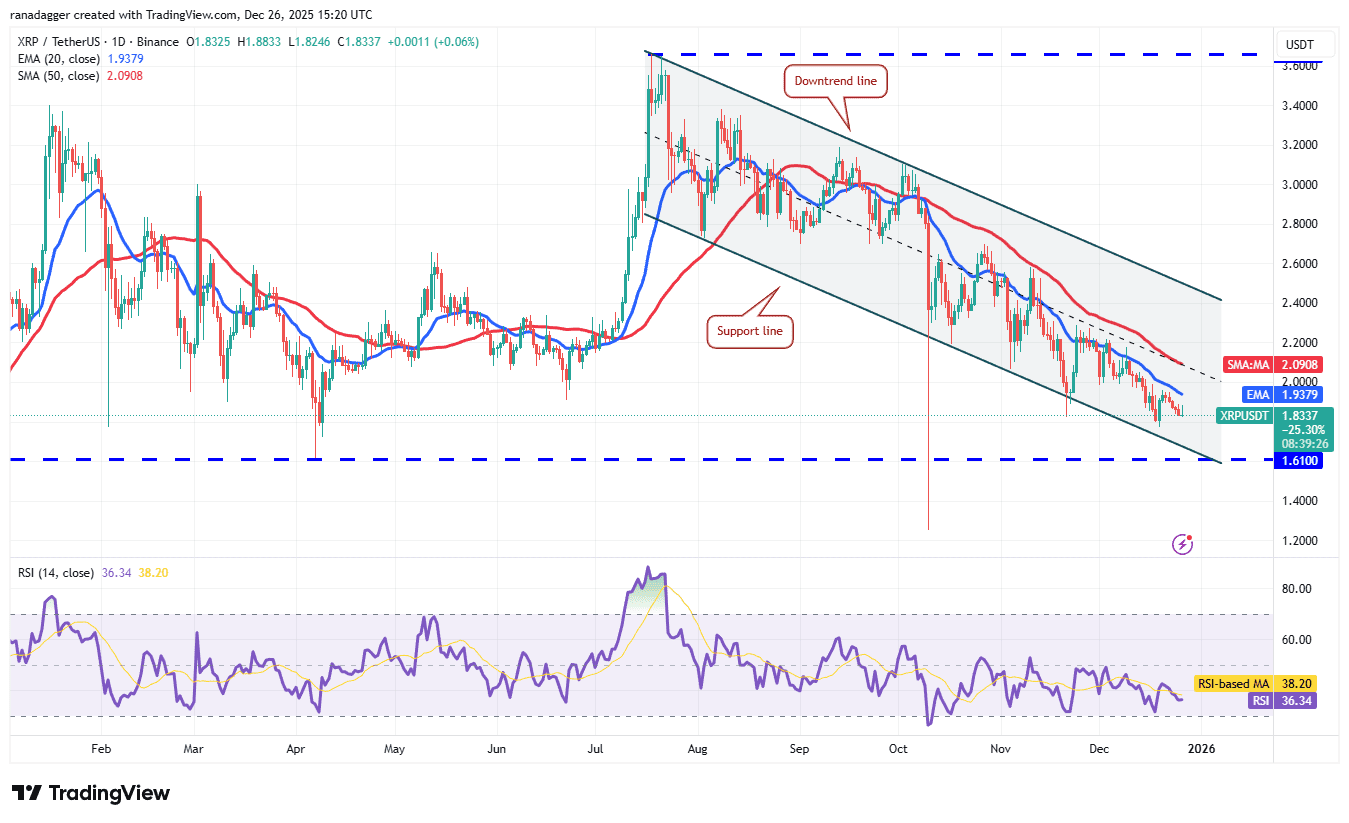 نمودار روزانه XRP/USDT ریپل