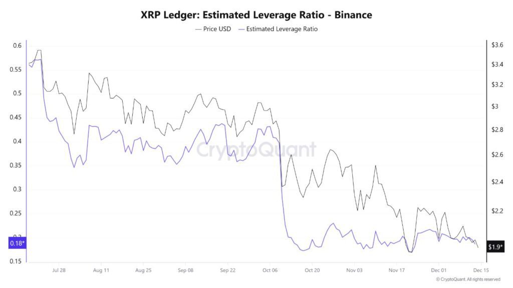 نسبت اهرم تخمینی دفتر کل XRP