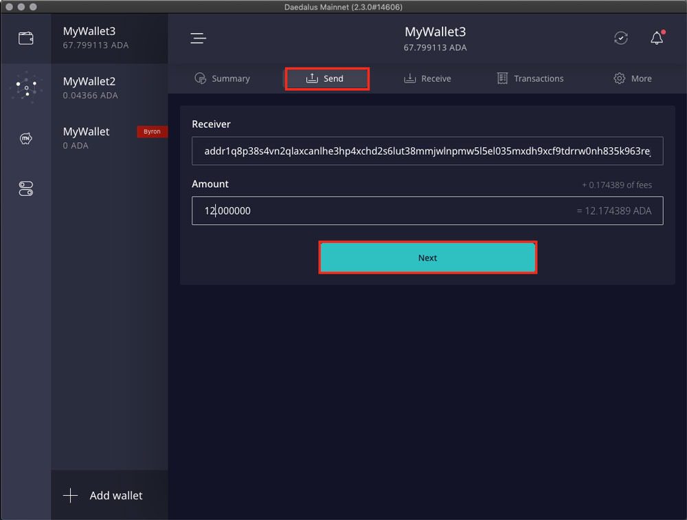 آموزش ارسال توکن از کیف پول ددالوس