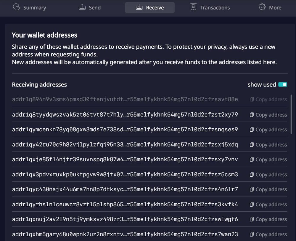 نحوه دریافت توکن از کیف پول Daedalus