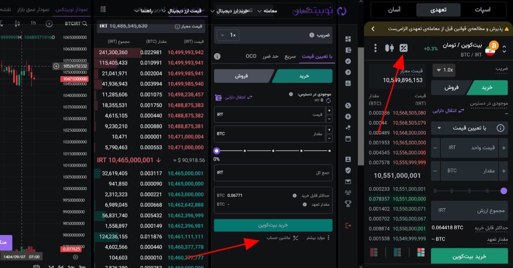 آموزش محاسبه قیمت لیکویید شدن در نوبیتکس