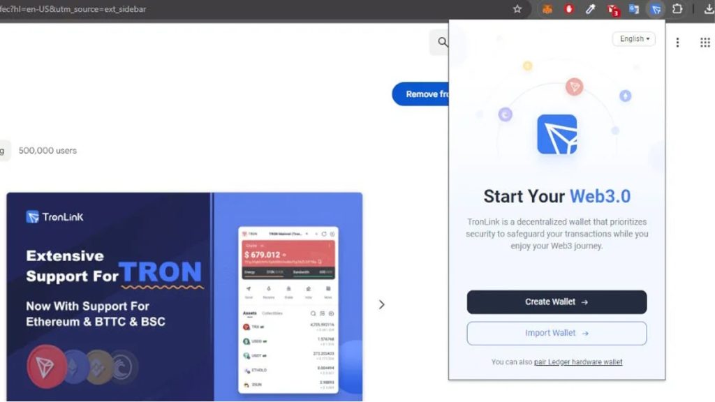 نصب کیف پول ترون لینک