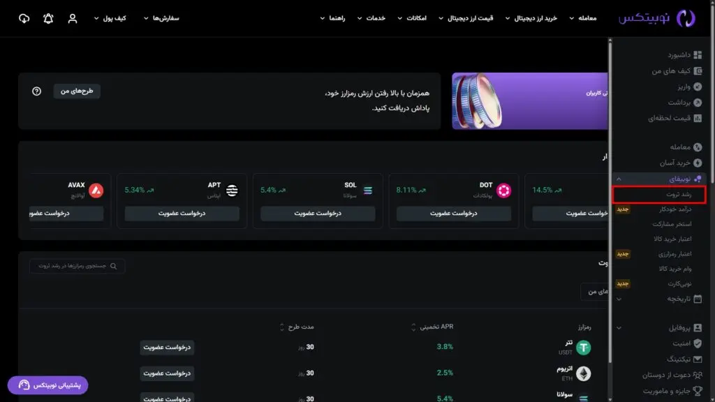 محصول رشد ثروت