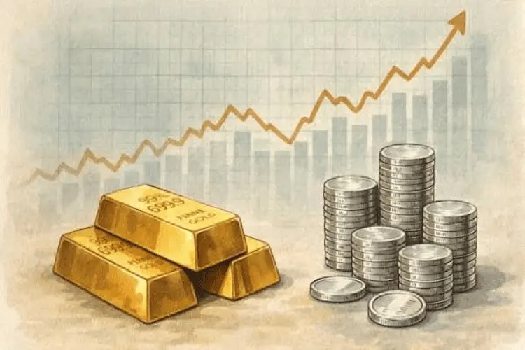 بررسی نوسانات قیمت، ریسک و بازدهی تاریخی طلا و نقره