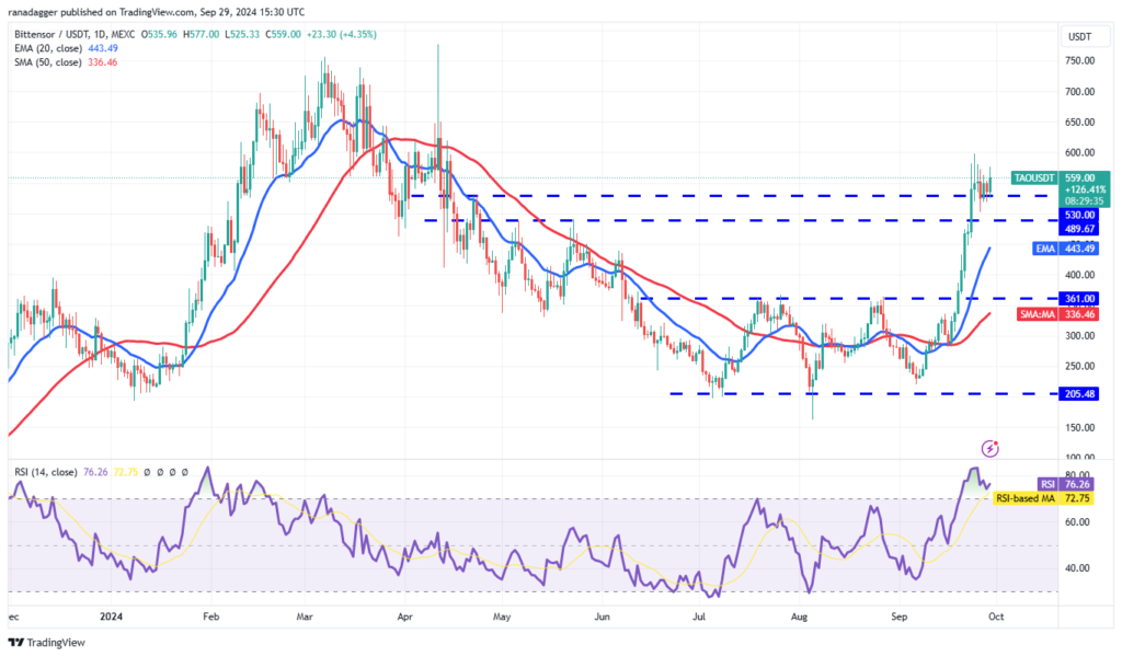 نمودار روزانه بیت تنسور آلت کوین