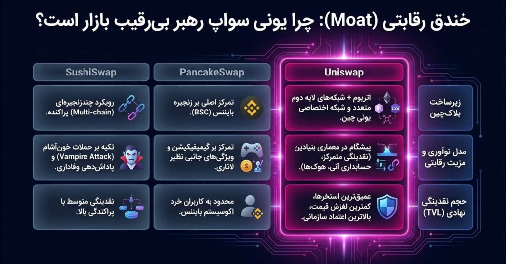 مقایسه تحلیلی یونی سواپ با پلتفرمهای رقیب