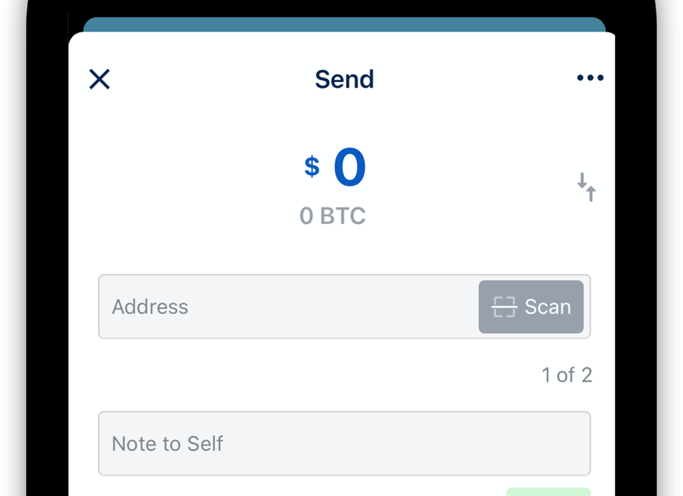 ارسال بیت کوین از کیف پول عادی