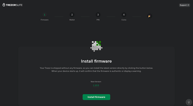 مرحله ۳: نصب یا به‌روزرسانی Firmware