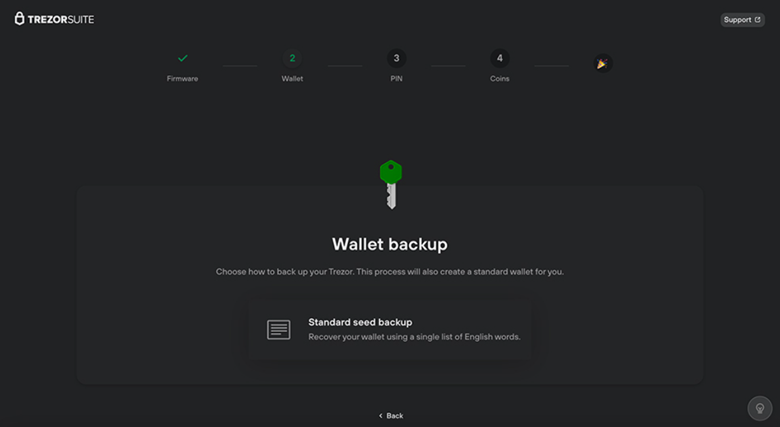 مرحله ۵: دریافت و یادداشت عبارت بازیابی