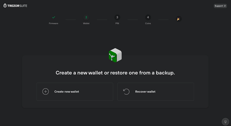 مرحله ۴: ساخت کیف پول جدید