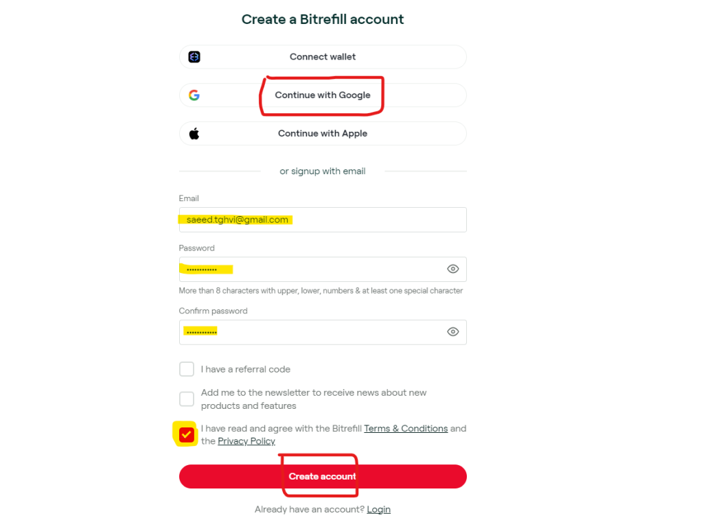آموزش سایت Bitrefill