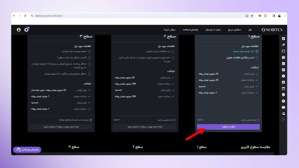 ثبت نام در نوبیتکس