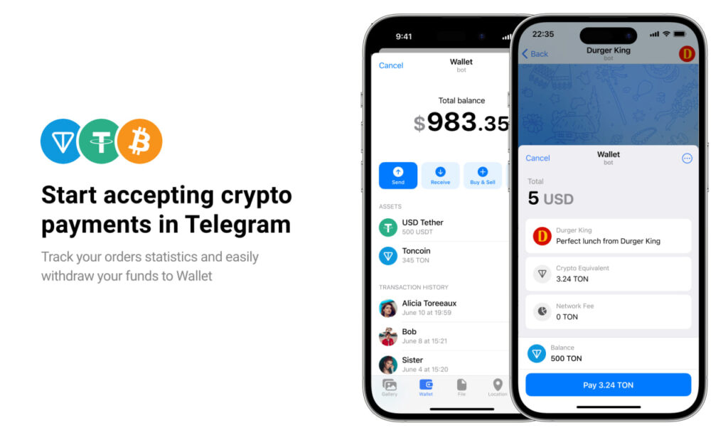کیف پول تلگرام آموزش
