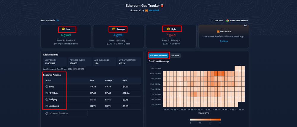 نحوه استفاده از Gas Tracker اتراسکن