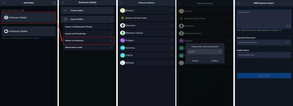 آموزش بازیابی کیف پول سیف پل با Keystore