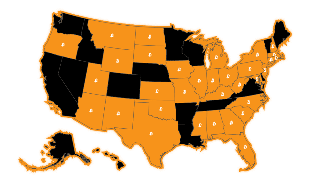 ایالاتی که برای ذخیره استراتژیک بیت کوین لایحه ارائه کردند