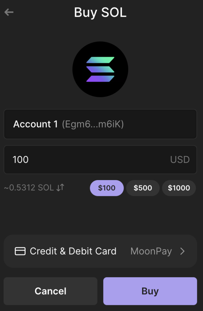 خرید در کیف پول Phantom