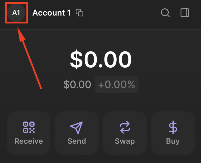 مدیریت حساب در Phantom