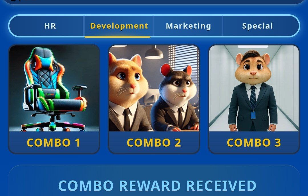 کارت های امروز همستر کامبت ۱۶ اردیبهشت (بازی جدید Hamster GameDev)