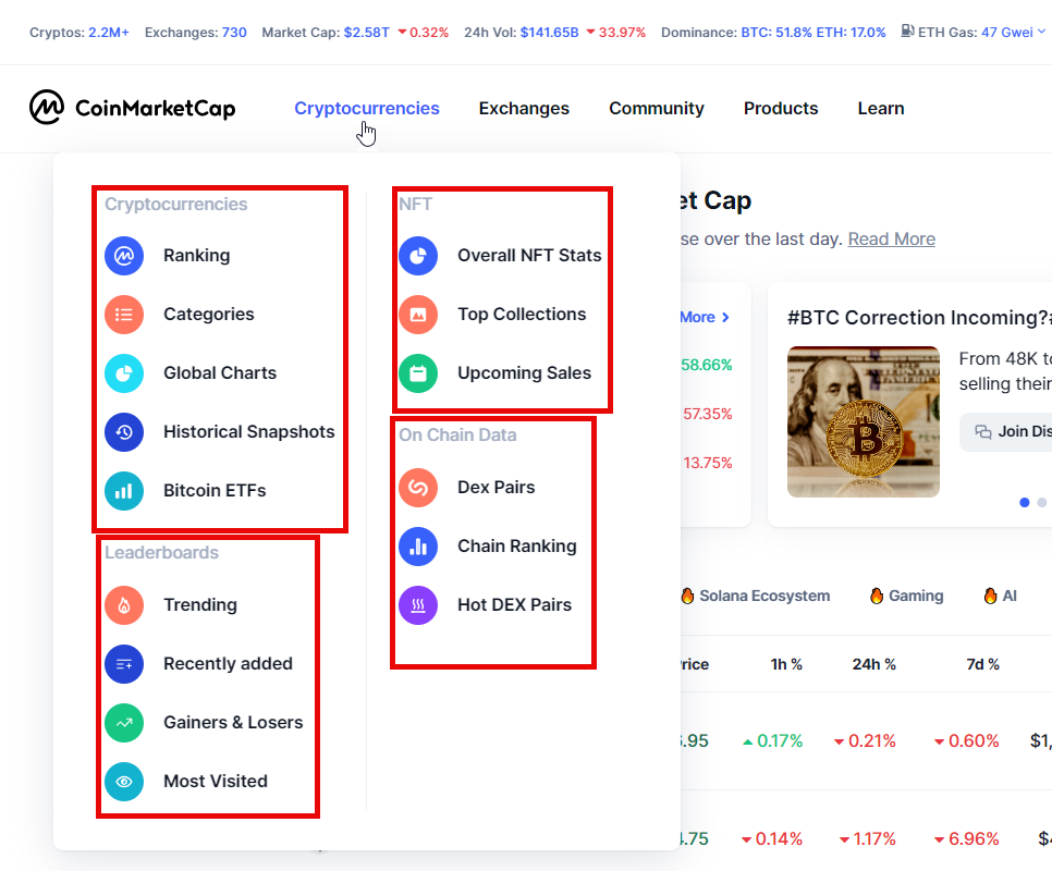 تب Cryptocurrencies