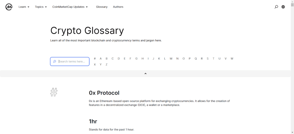 Glossary یا واژه‌نامه ارزهای دیجیتال