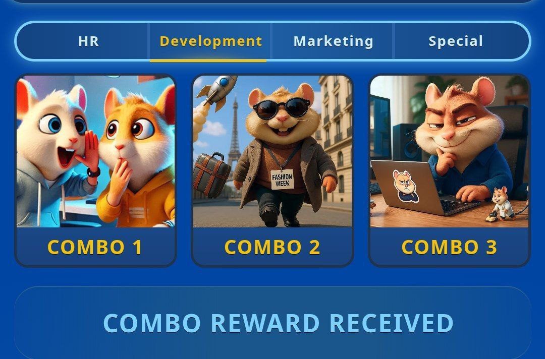 کارت های امروز همستر کامبت ۱۷ اردیبهشت (بازی جدید Hamster GameDev)