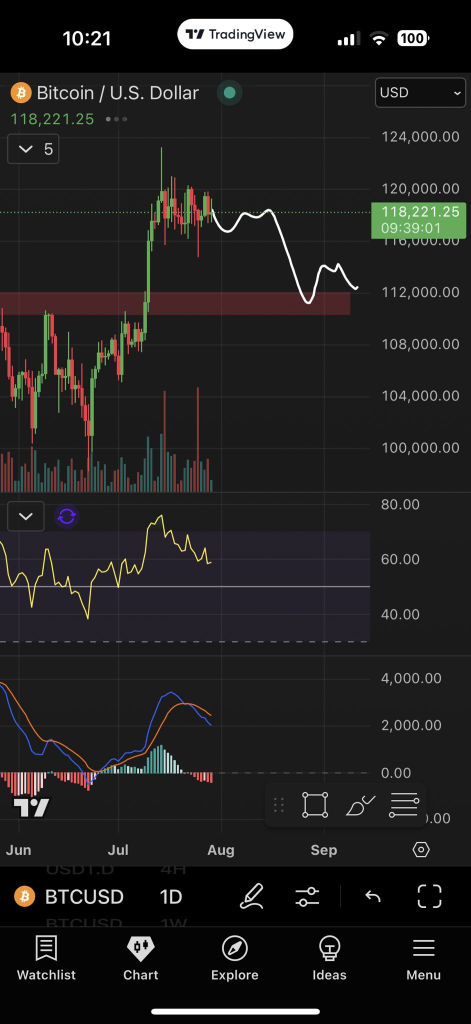 نمودار قیمت BTC