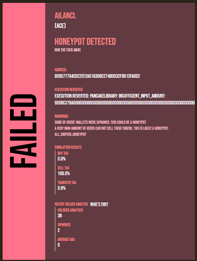 سایت Honeypot Detector