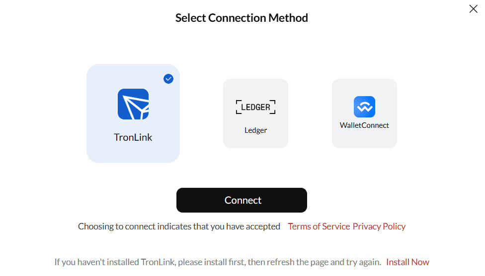 ایجاد کیف پول ترون لینک