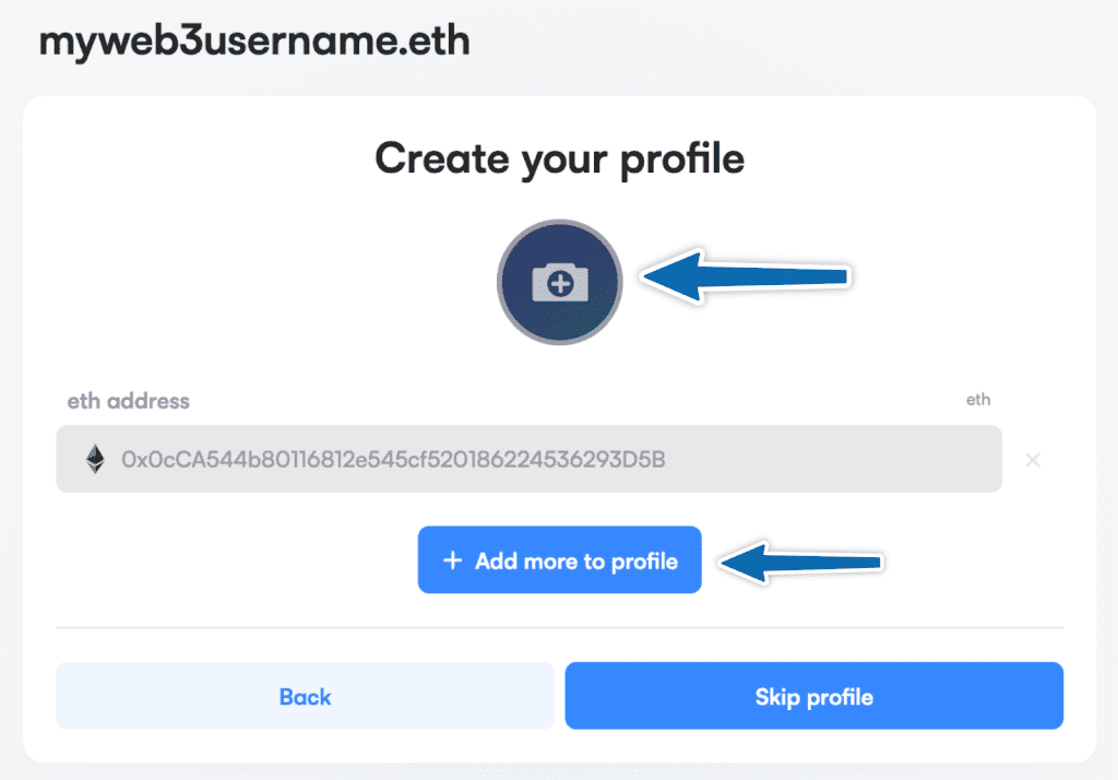 ساخت پروفایل برای ENS