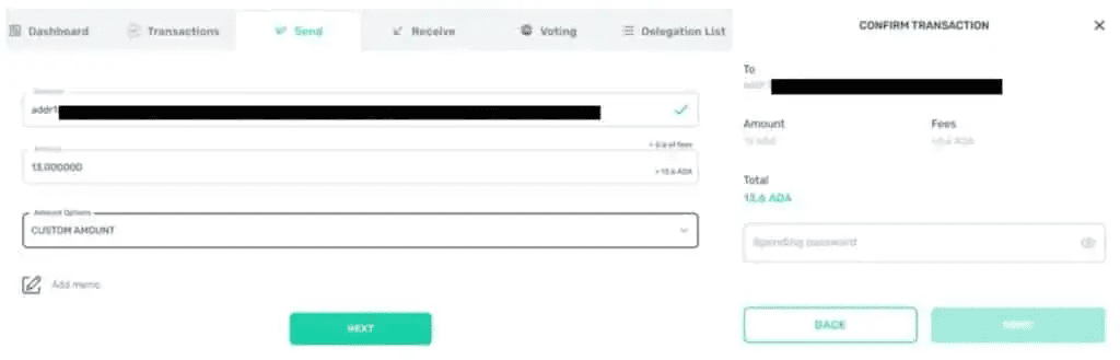 ارسال دارایی