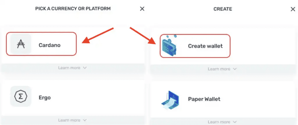 ایجاد یک کیف پول یورویی