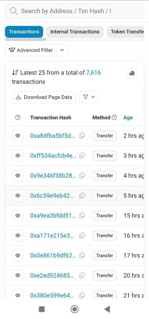 رهگیری تراکنش اتریومی با کیف پول