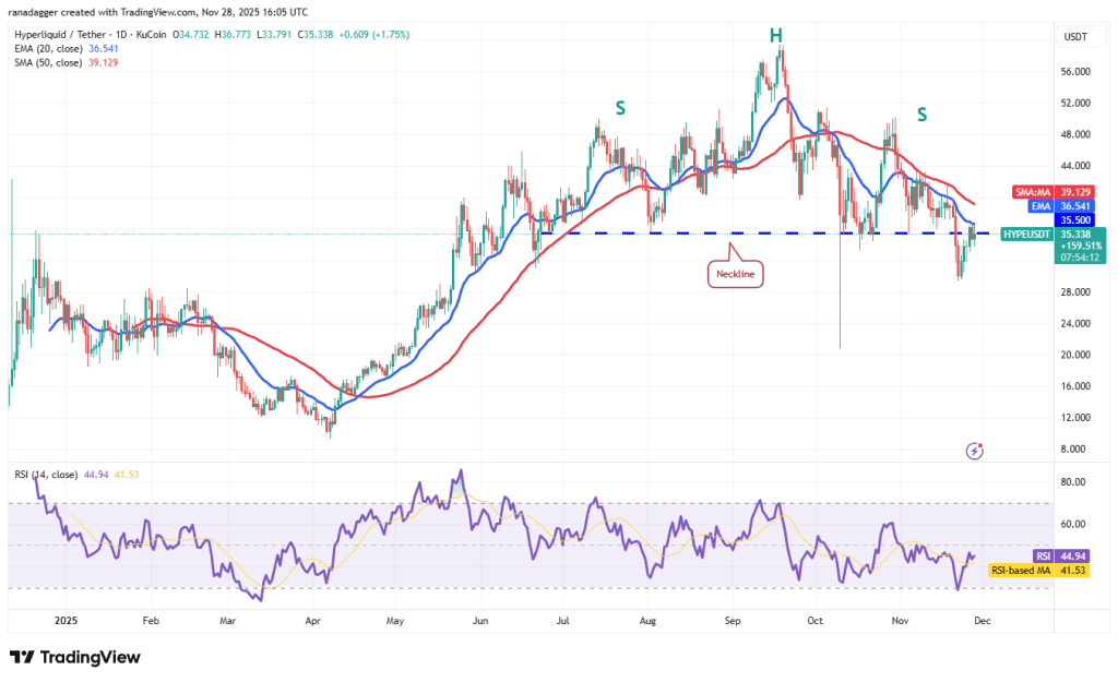 نمودار یک روزه قیمت هایپرلیکویید