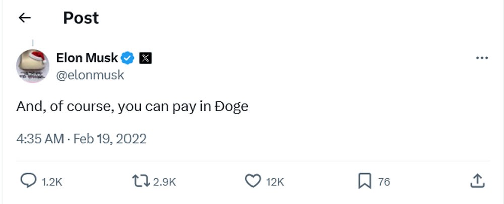 خرید خودروهای تسلا با دوج کوین