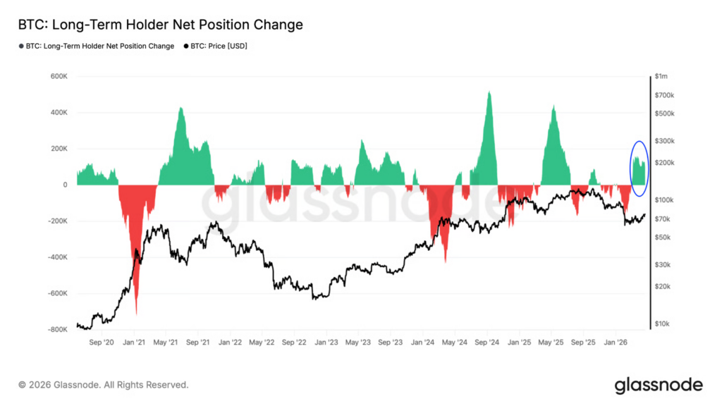 انباشت بیت کوین توسط هولدرهای بلندمدت