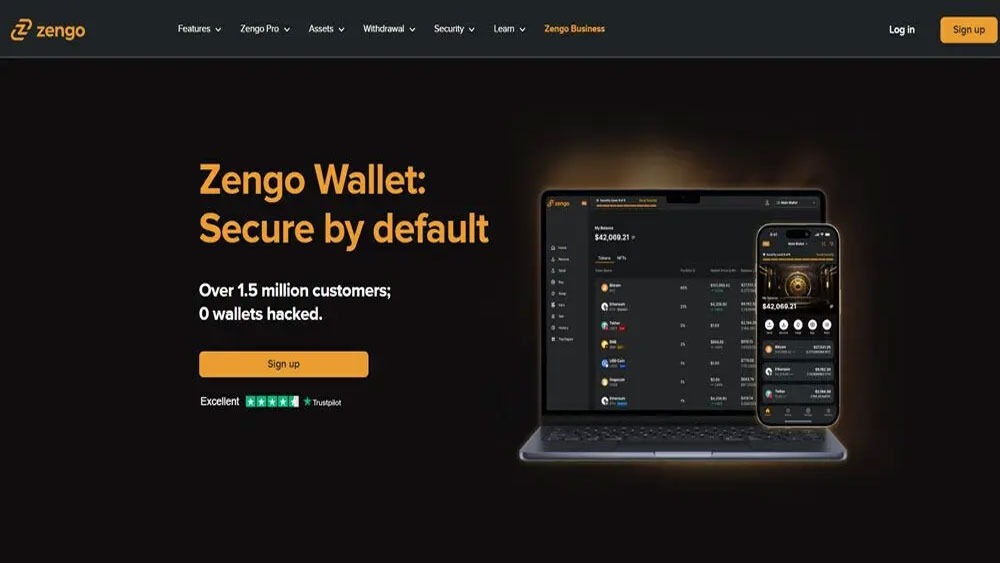 کیف پول ارز دیجیتال Zengo برای آیفون