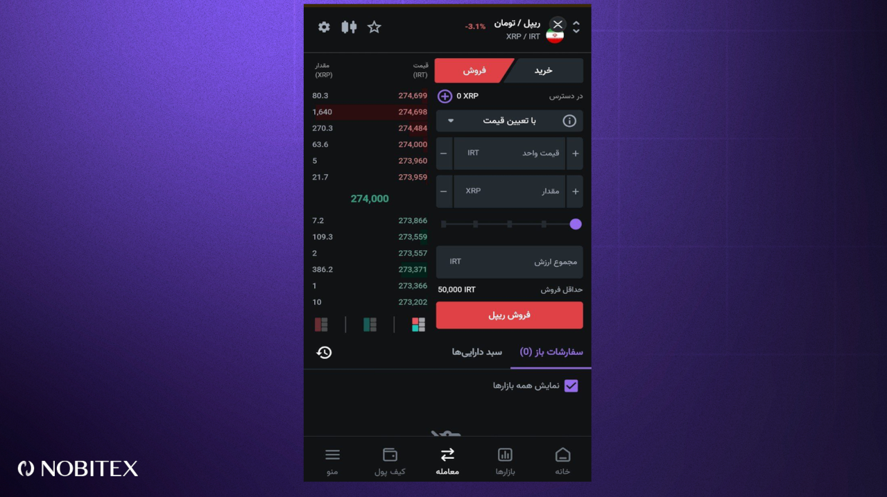 فروش ریپل در نوبیتکس