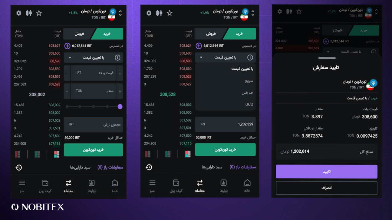 خرید تون کوین در نوبیتکس